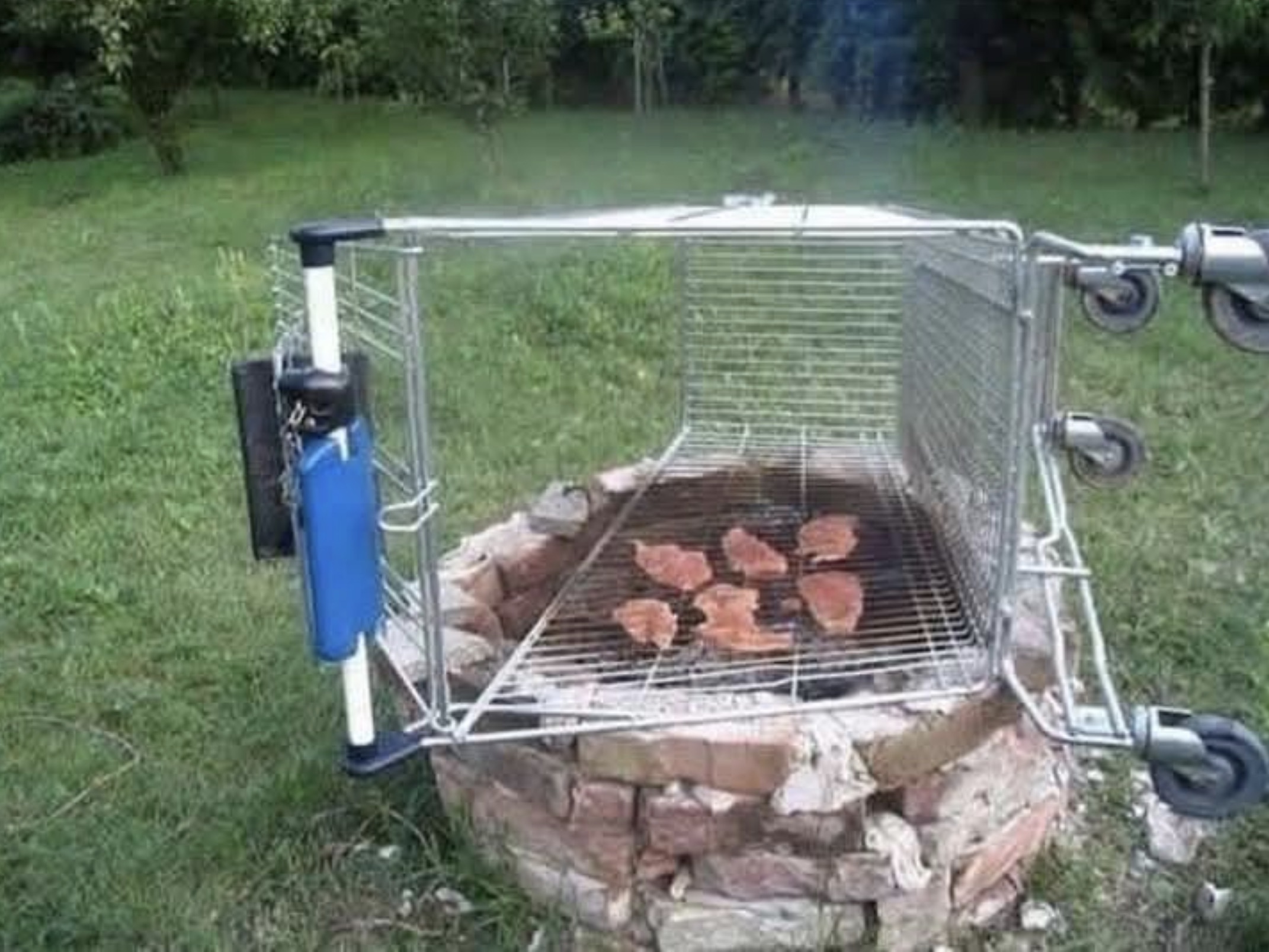 shopping cart grill